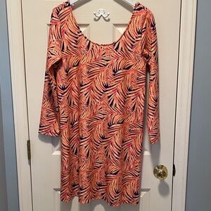 Kaeli Smith Leaf Print Dress EUC